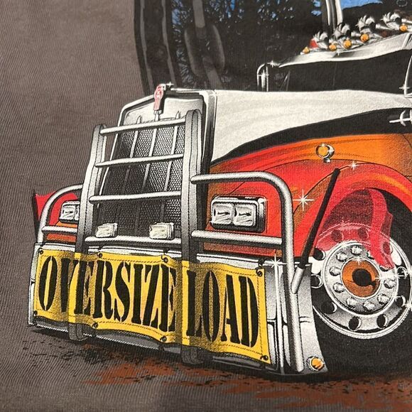 VINTAGE HEAVY HAULER GILDAN T-SHIRT - LARGE GREY COTTON graphic tee - Picture 4 of 8